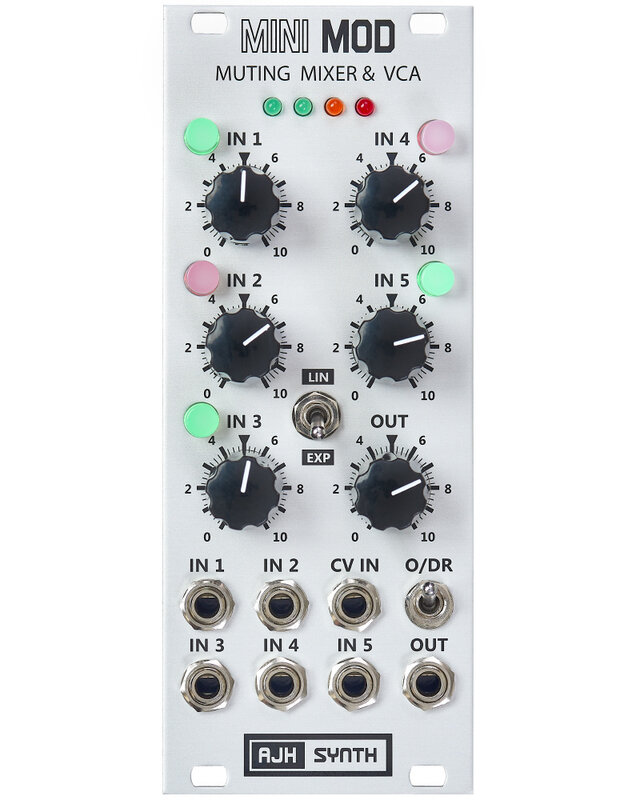 AJH Synth MiniMod Muting Mixer & VCA