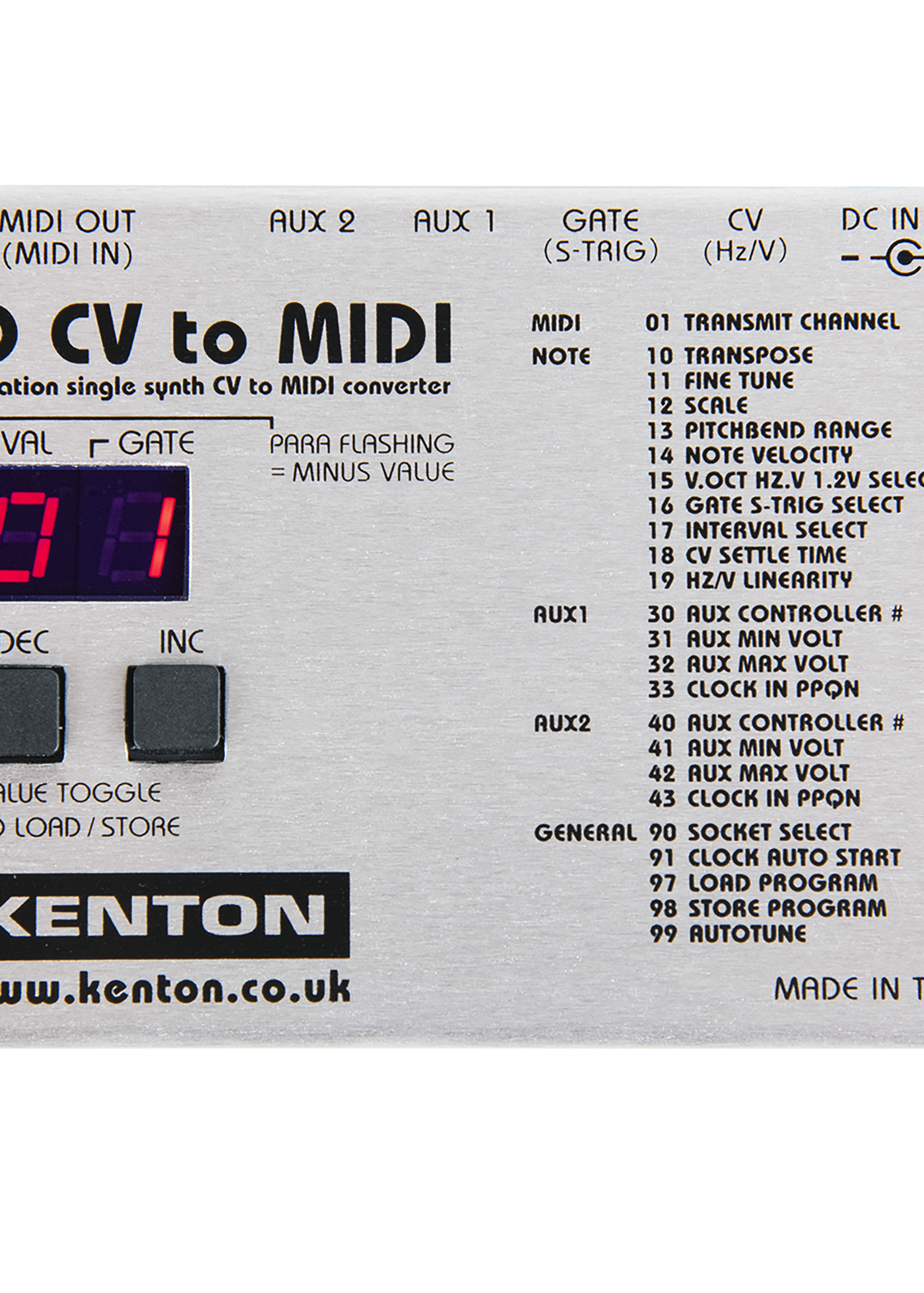 Kenton Pro CV to MIDI