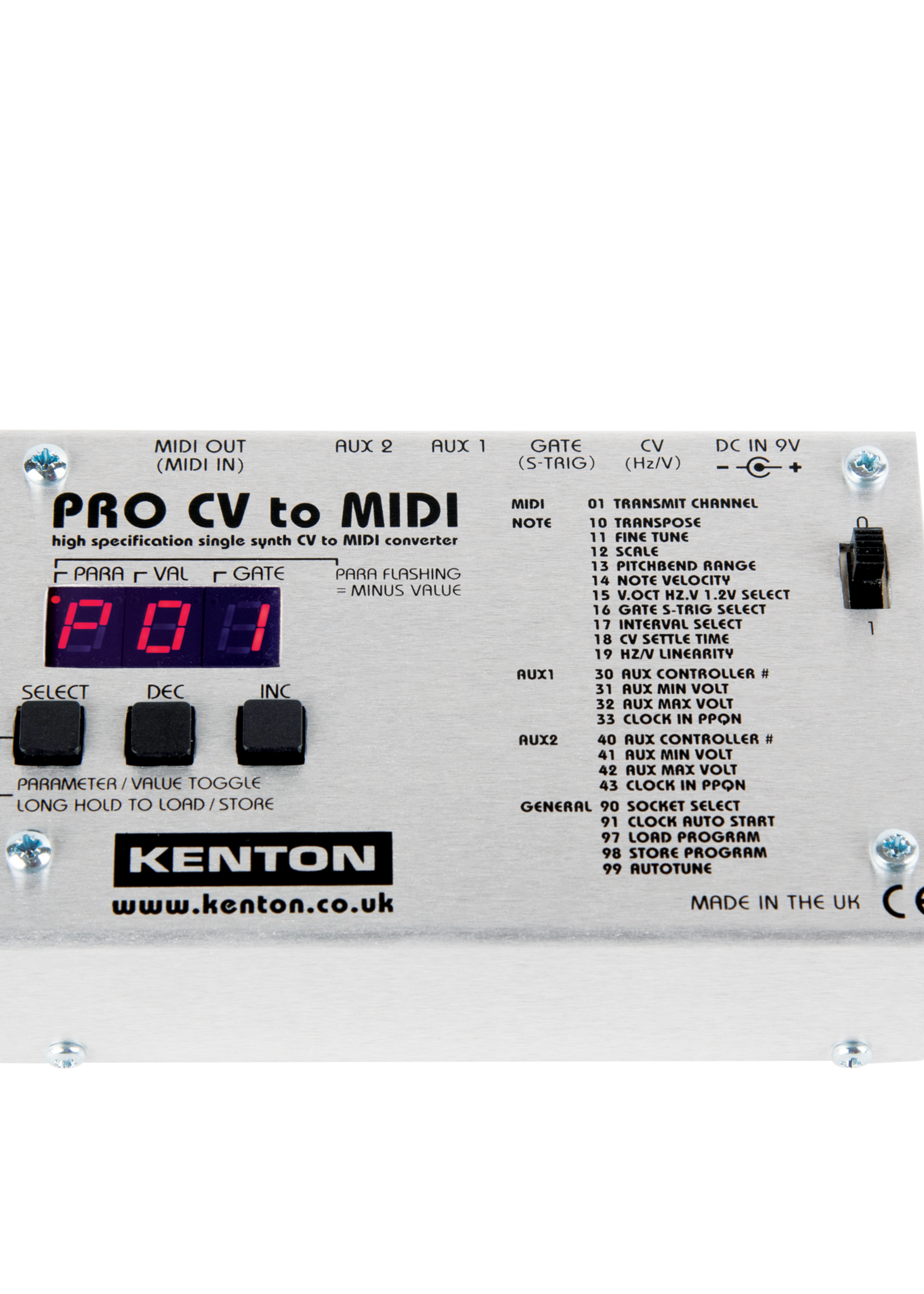 Kenton Pro CV to MIDI