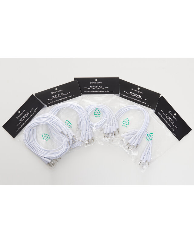 Erica Synths Braided Eurorack Patch Cables 10cm (5 pcs)