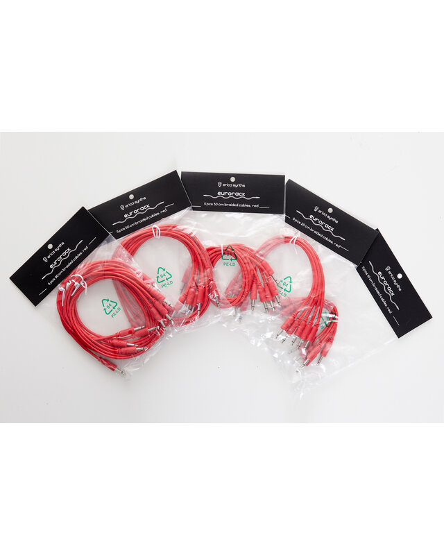 Erica Synths Braided Eurorack Patch Cables 10cm (5 pcs)