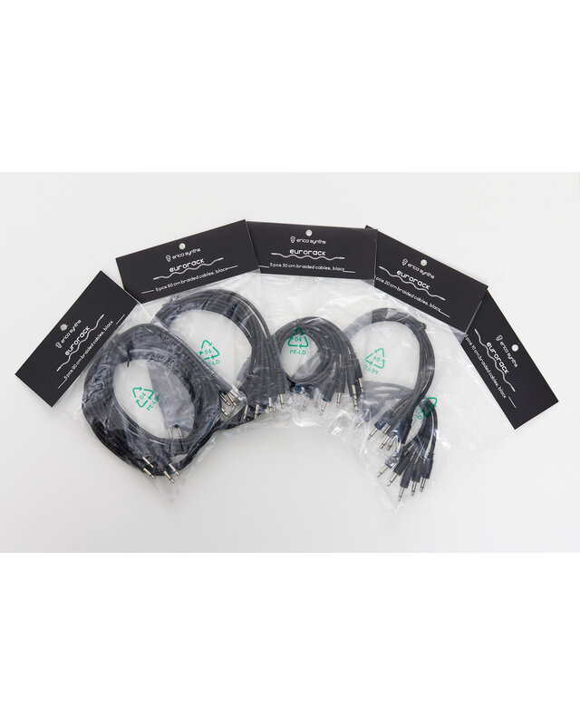 Erica Synths Braided Eurorack Patch Cables 60cm (5 pcs)