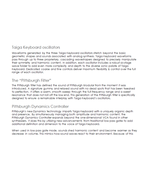 Pittsburgh Modular Taiga Keyboard