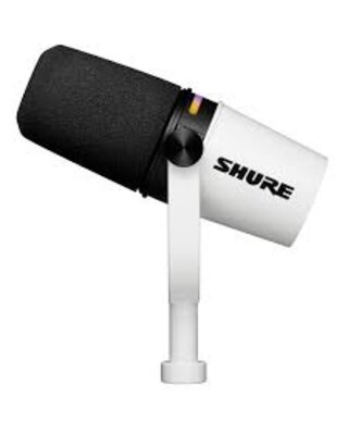 Shure MV7+-W XLR/USB SPEECH MICROPHONE, WHITE