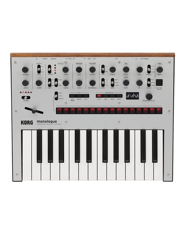 Korg Monologue monophonic analog synthesizer (Silver)