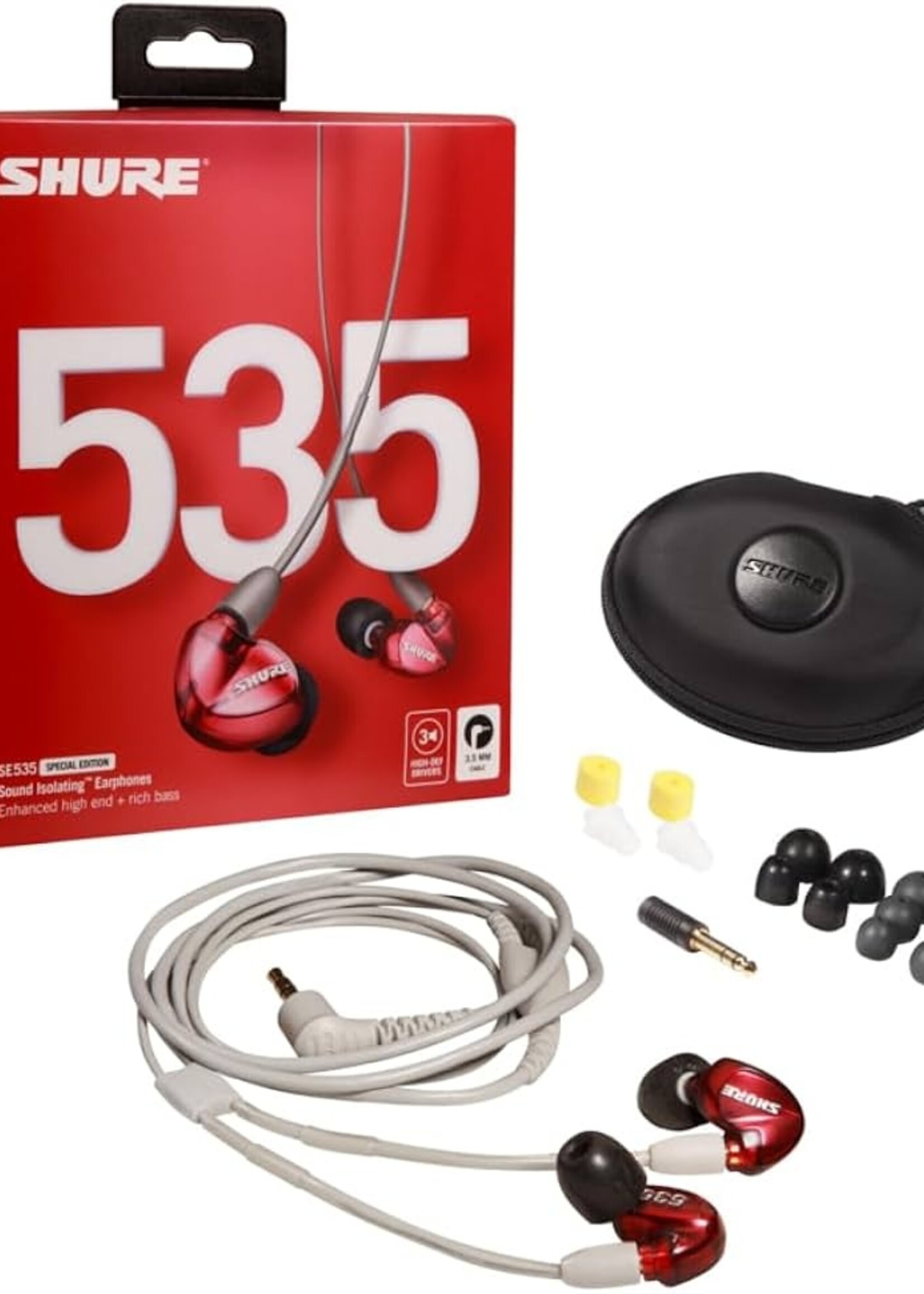 Shure SE535LTD-EFS EARPHONE, RED