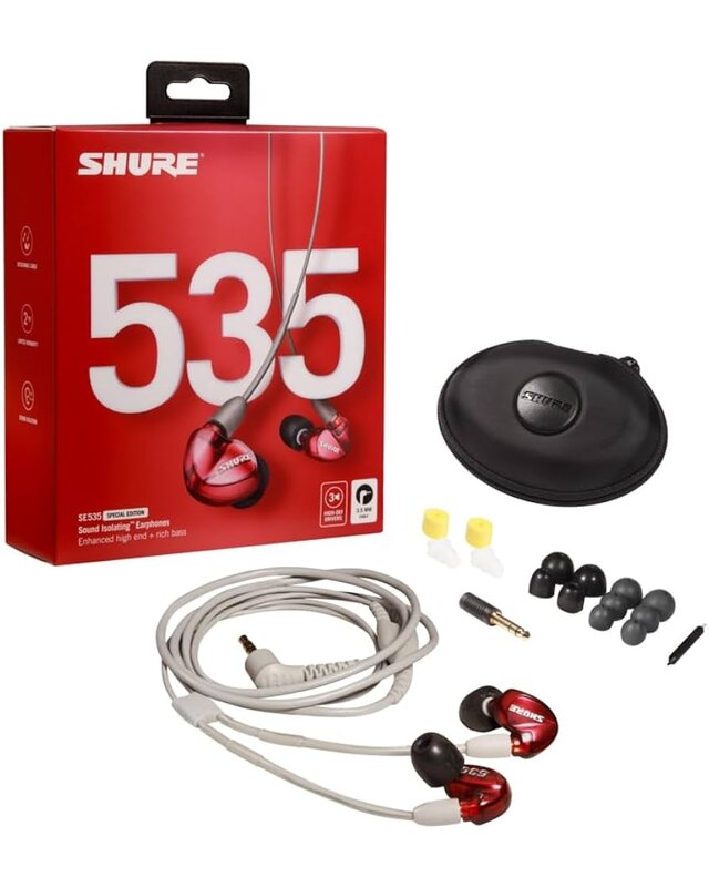 Shure SE535LTD-EFS EARPHONE, RED