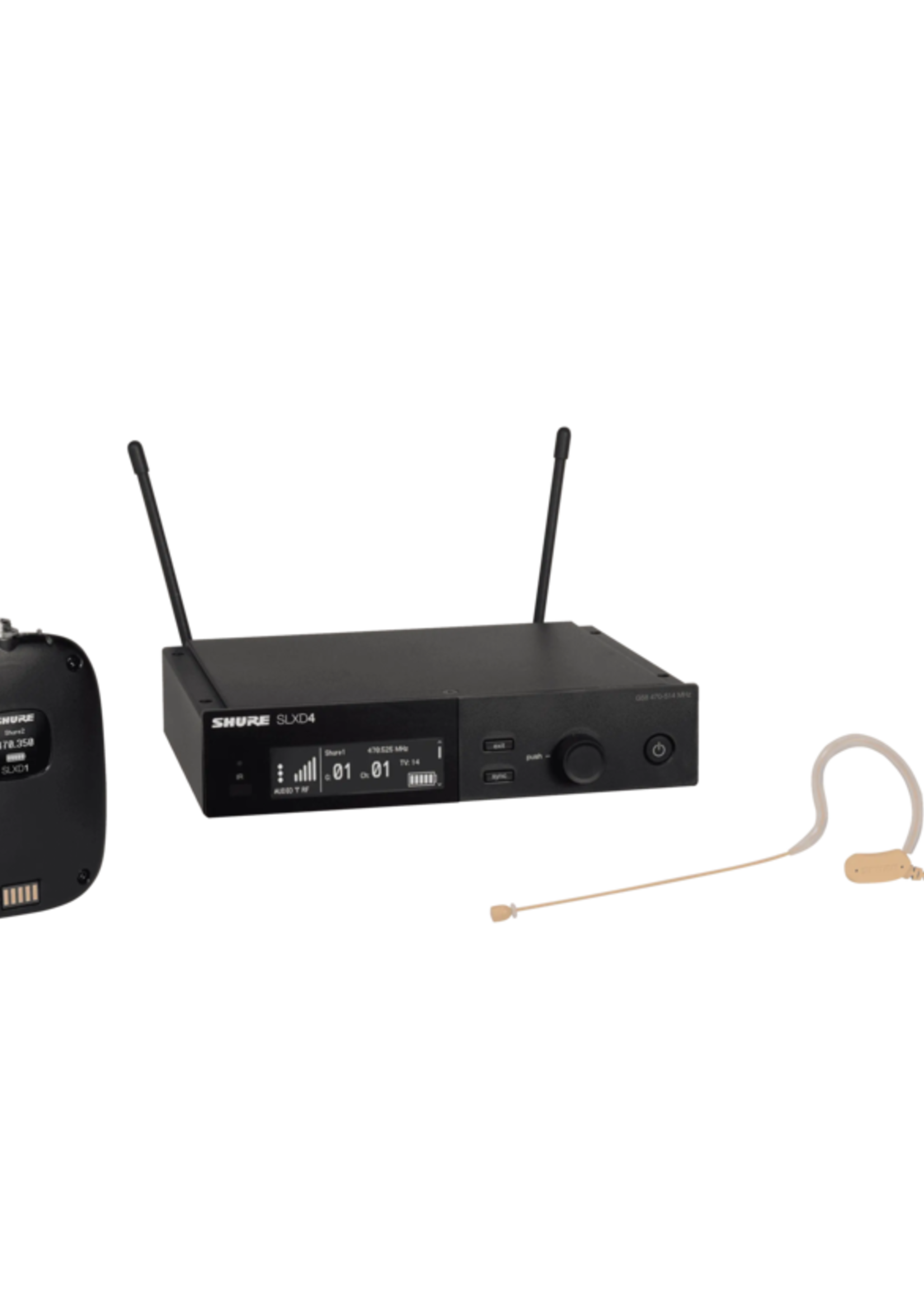 Shure SLXD14E/153T-G59 SINGLE BP SYS MX153T EARSET 470-514MHz