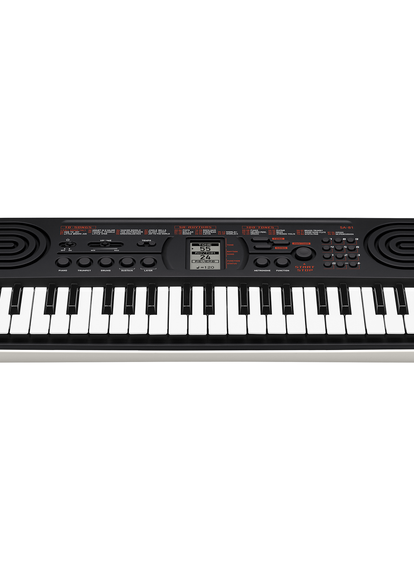 Casio SA-81 Mini Size Keyboard with Mini Keys (Black/White).