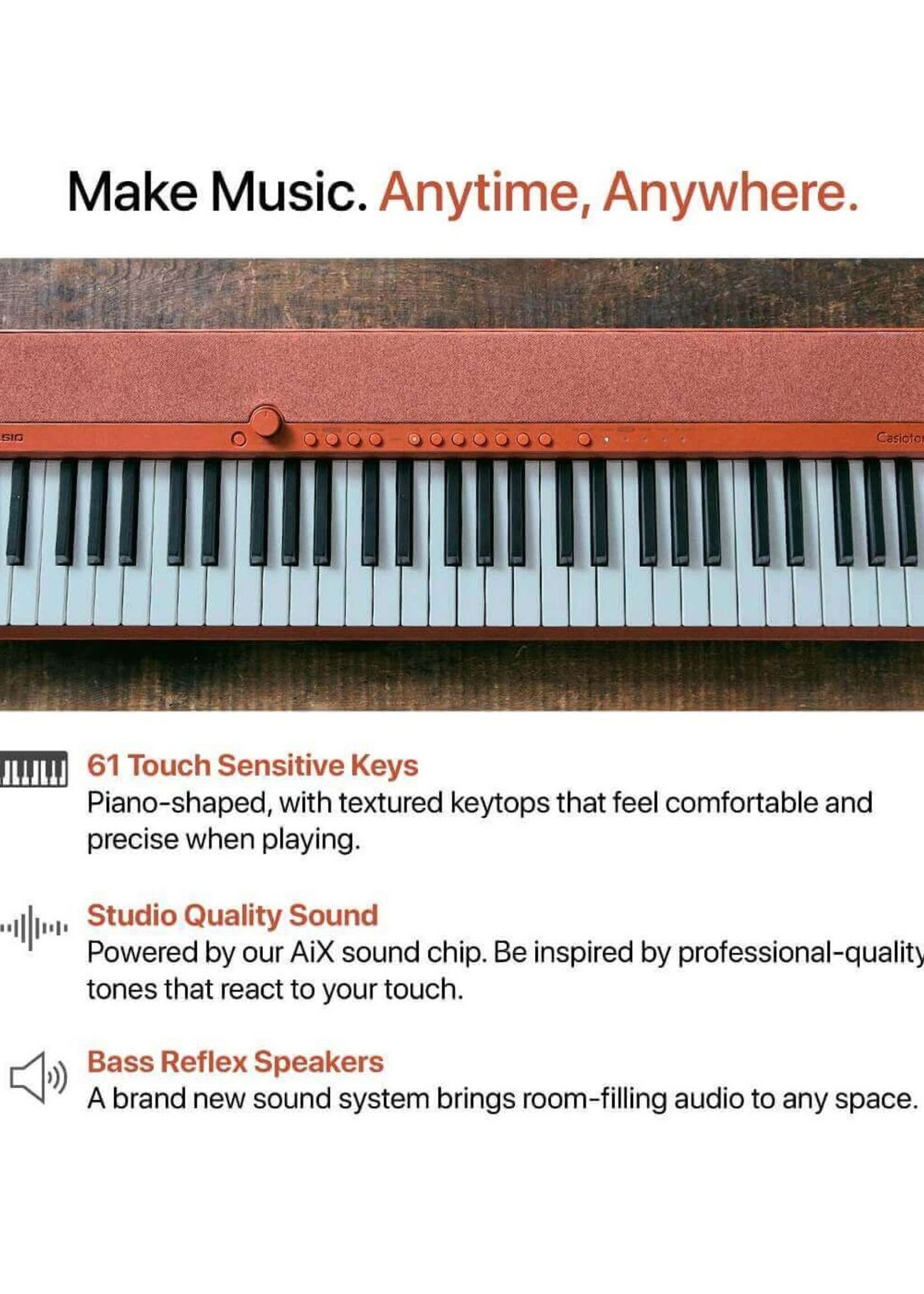 Casio CT-S1 Casiotone Series Keyboard (Red)