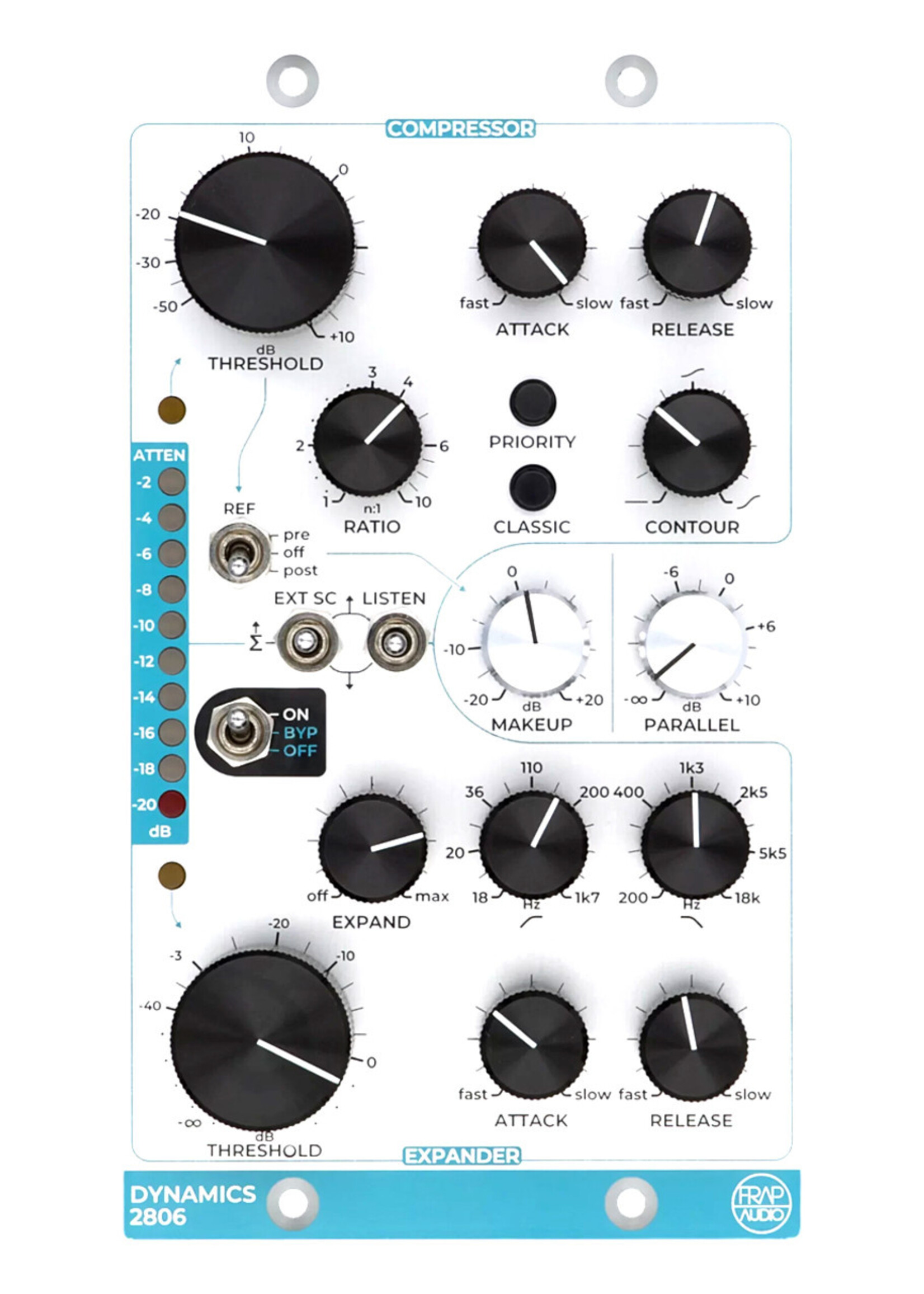 Frap Audio Dynamics 2806 Expander/Compressor (500-Series Format)