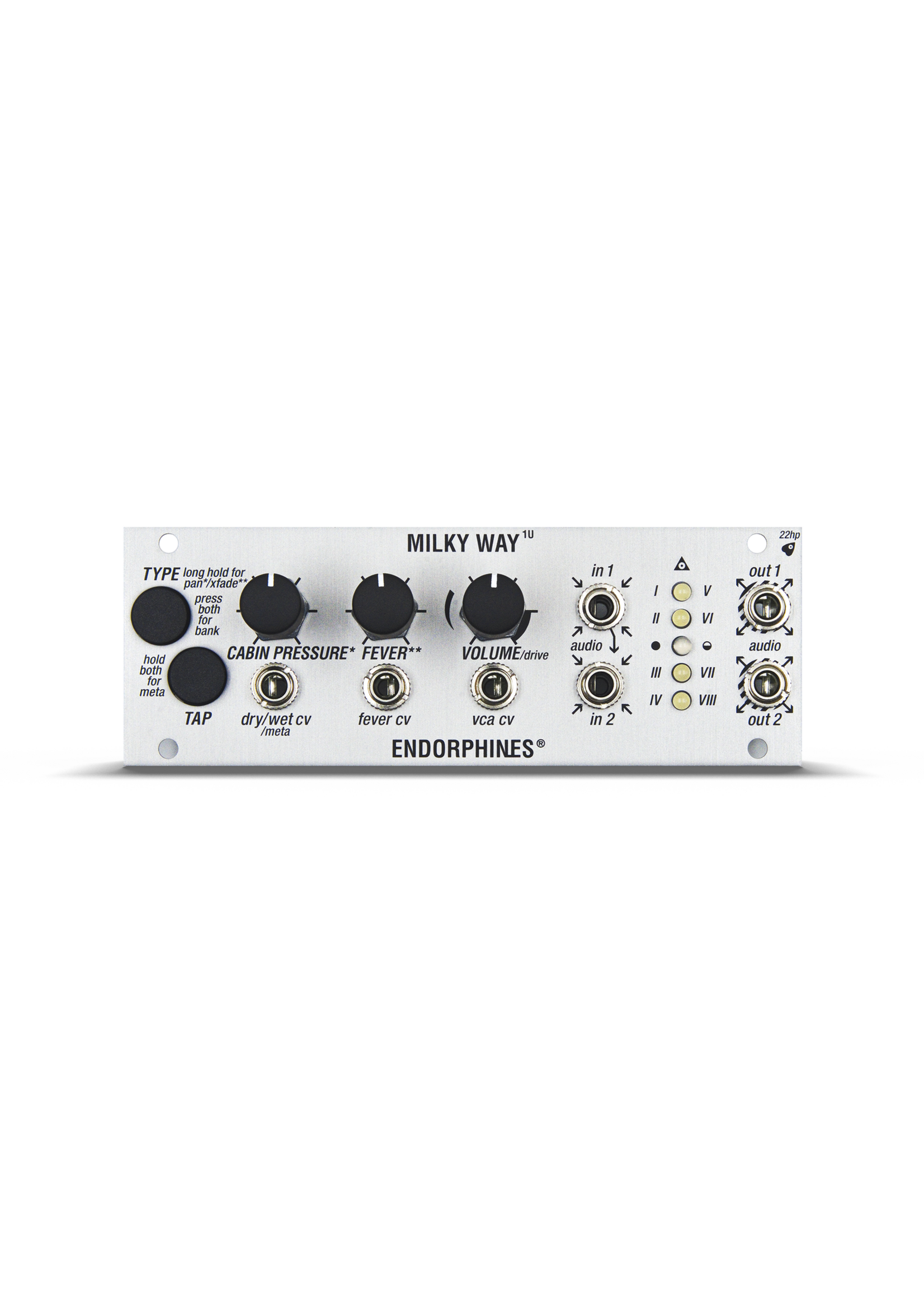 Endorphin.es 1U Milky Way Silver