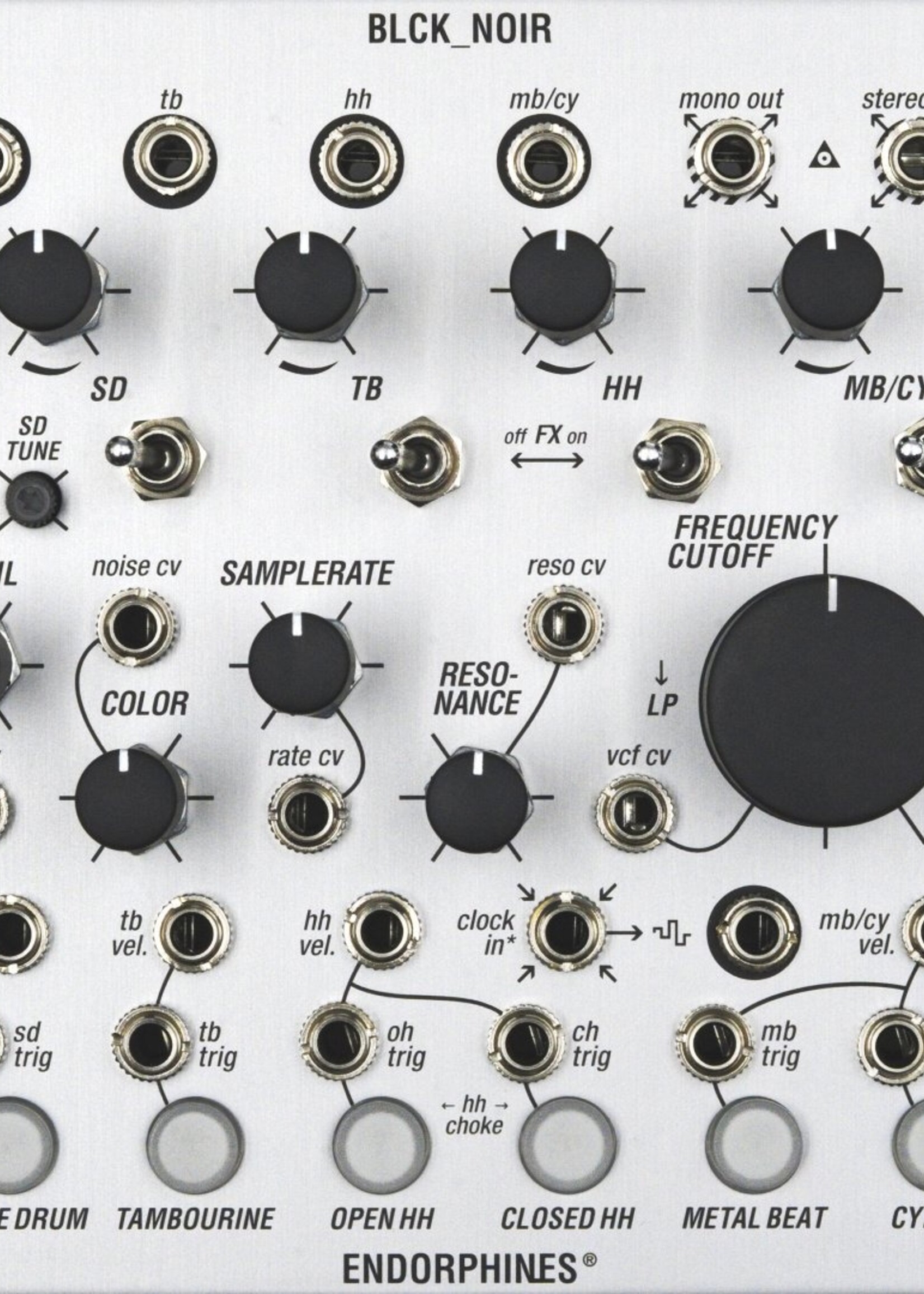 Endorphin.es BLCK_NOIR Drum Module Silver