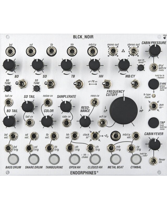 Endorphin.es BLCK_NOIR Drum Module Silver