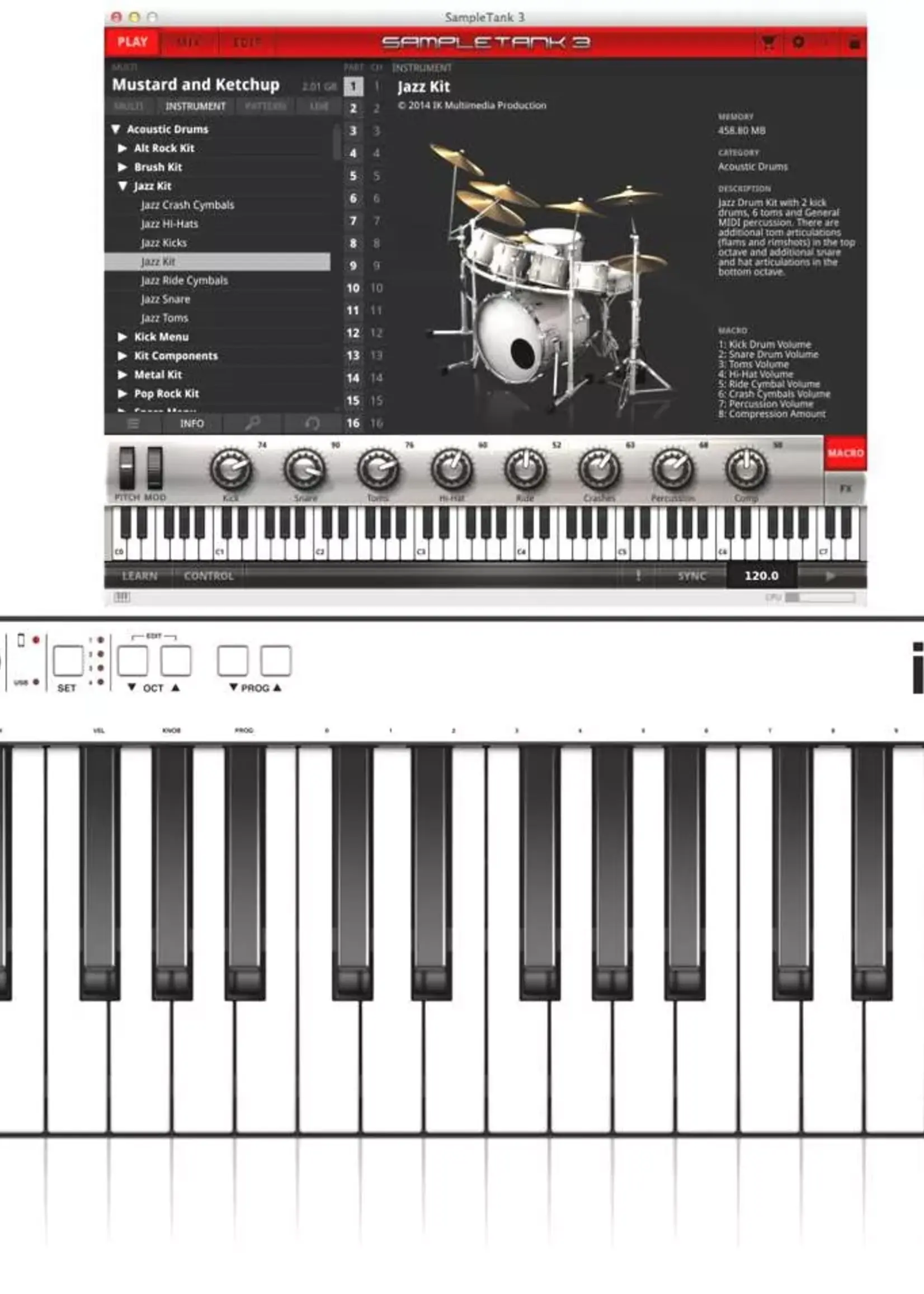 IK Multimedia  iRig Keys PRO + SampleTank 3
