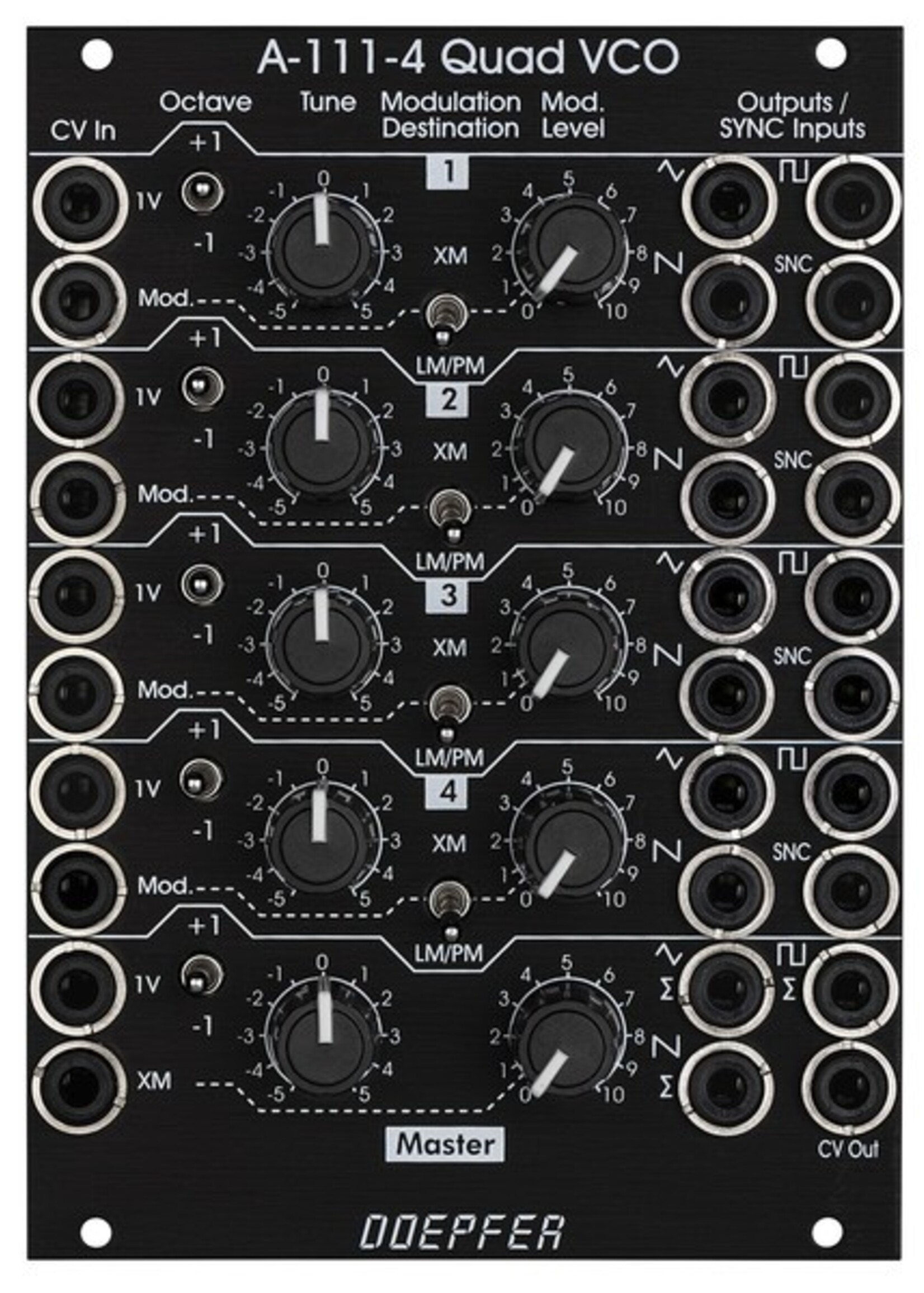 Doepfer A-111-4v Quad Precision VCO Vintage Edition