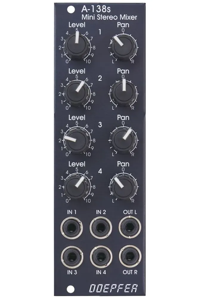 DTM・DAW DOEPFER A-138sV Mini Stereo Mixer Doepfer A-138sv Mini Stereo Mixer Vintage Edition - Volt