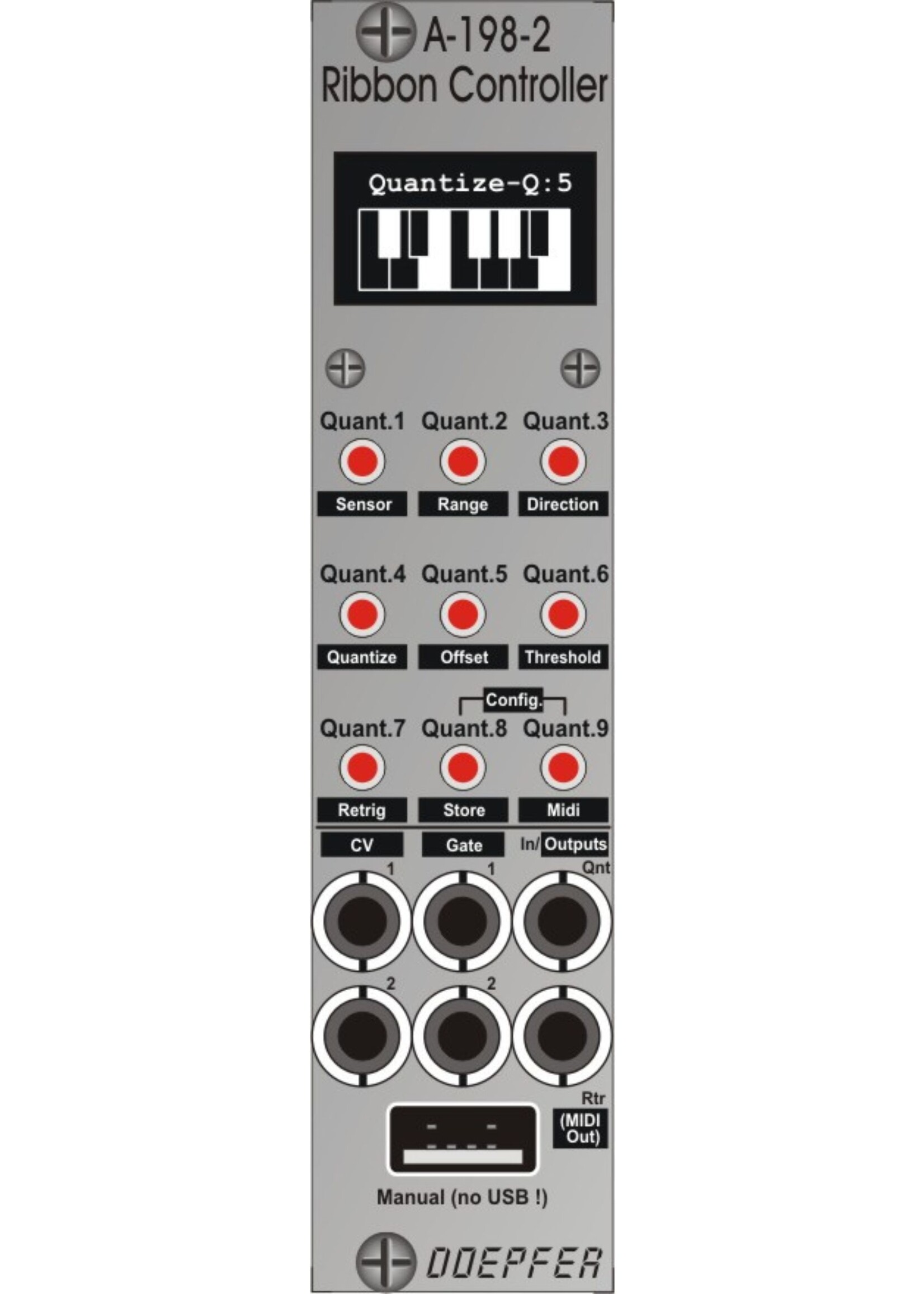 Doepfer A-198-2 Trauton./Ribbon Contr. II Modul + Manual (Set)