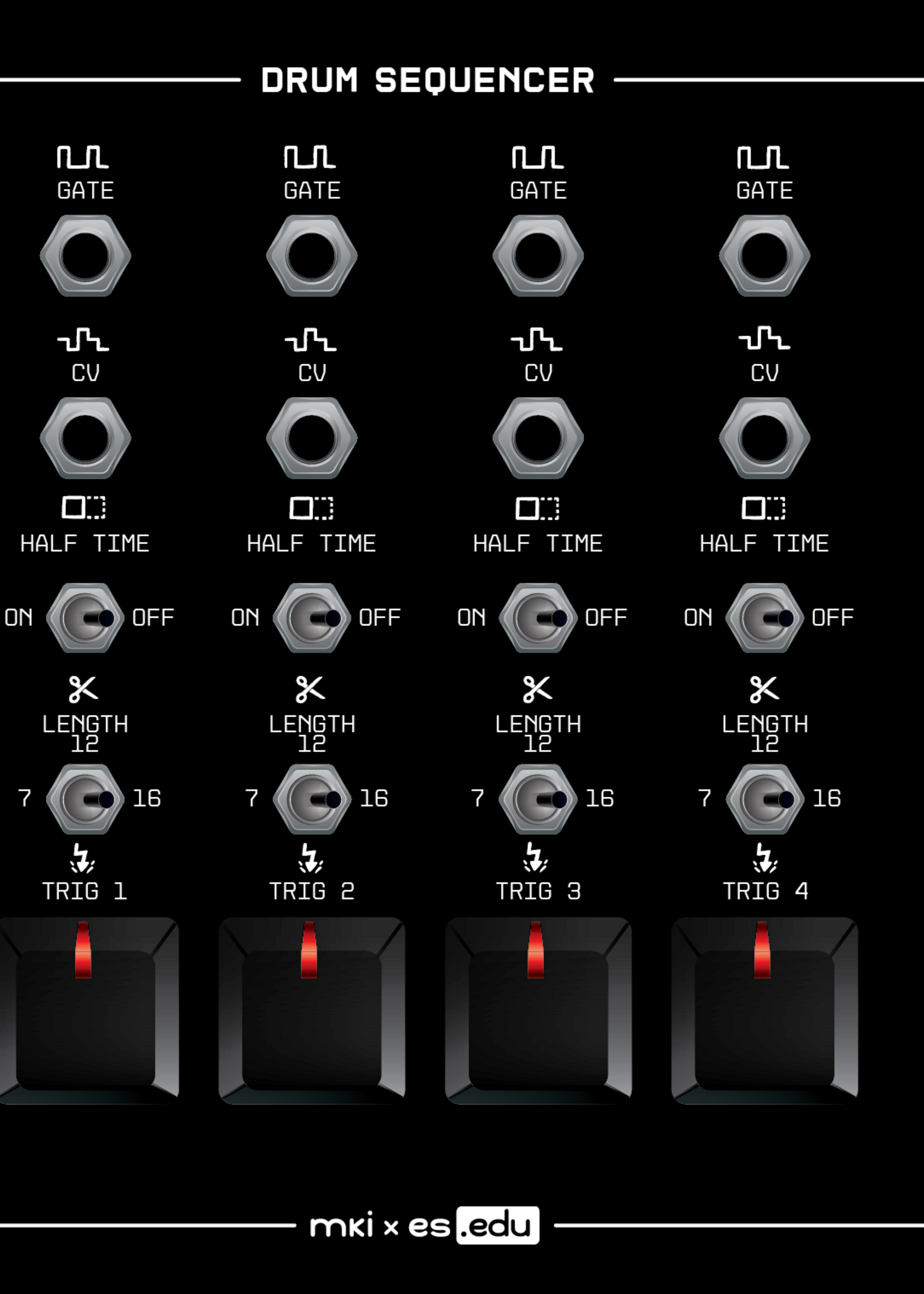 Erica Synths EDU DIY Drum Sequencer