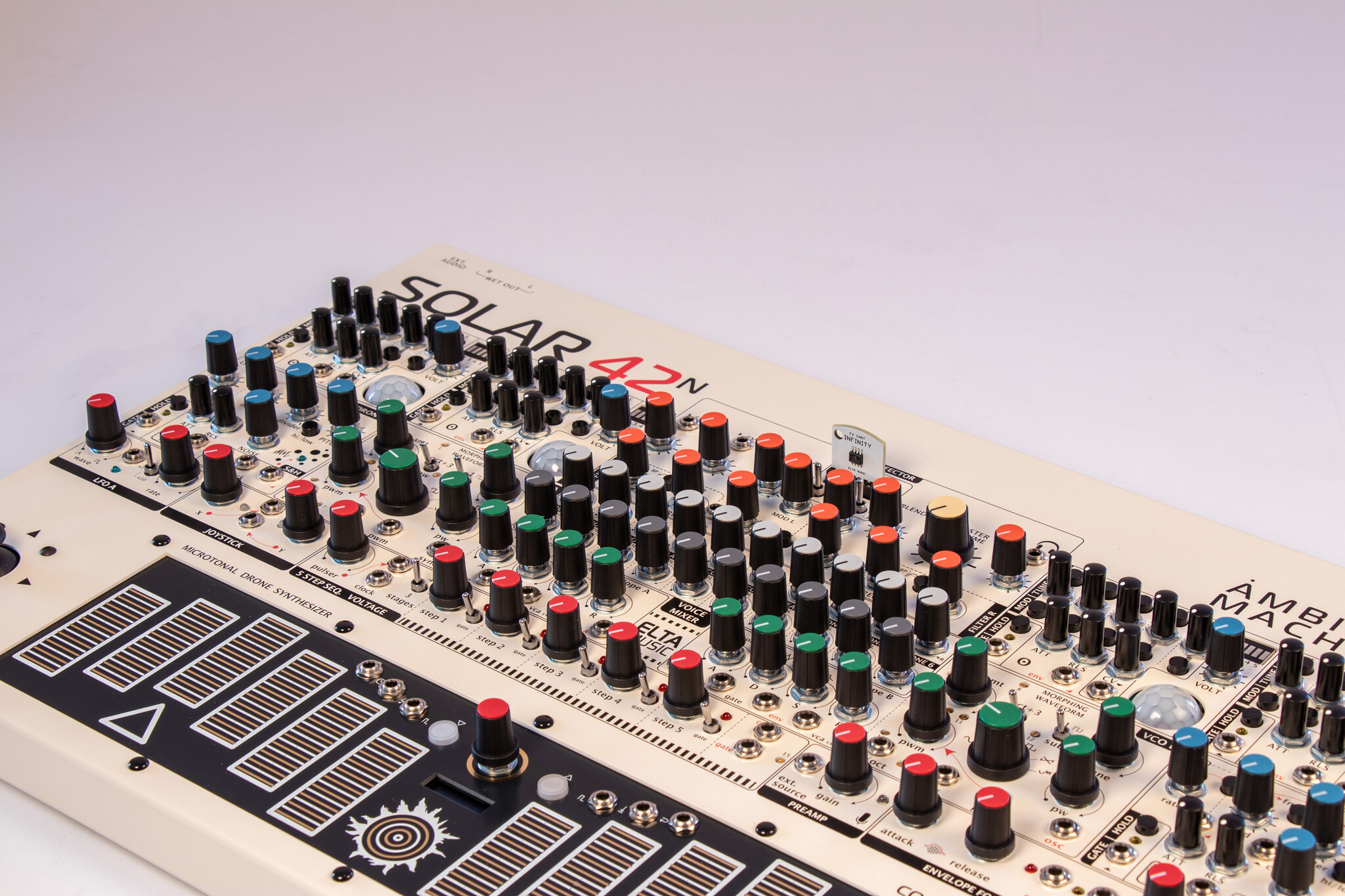 音茶楽 × Olasonic Flat4 涛（TH-F4N） Elta Music Solar 42N Ambient Machine Drone Synthesizer