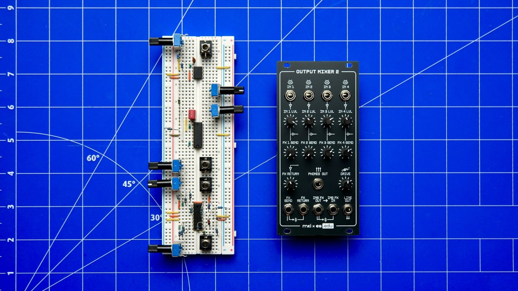 Erica Synths Output Mixer 2 Learning Kit