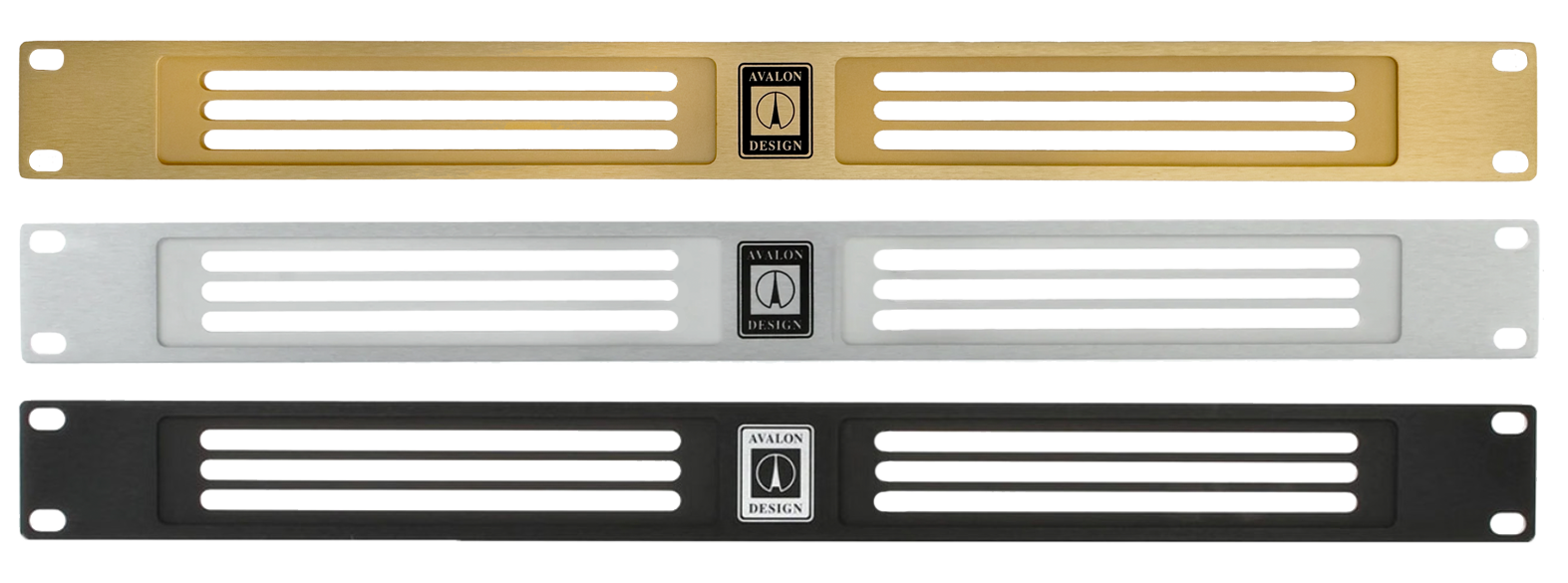 Avalon Design  1 U Ventpanel silver, black or gold