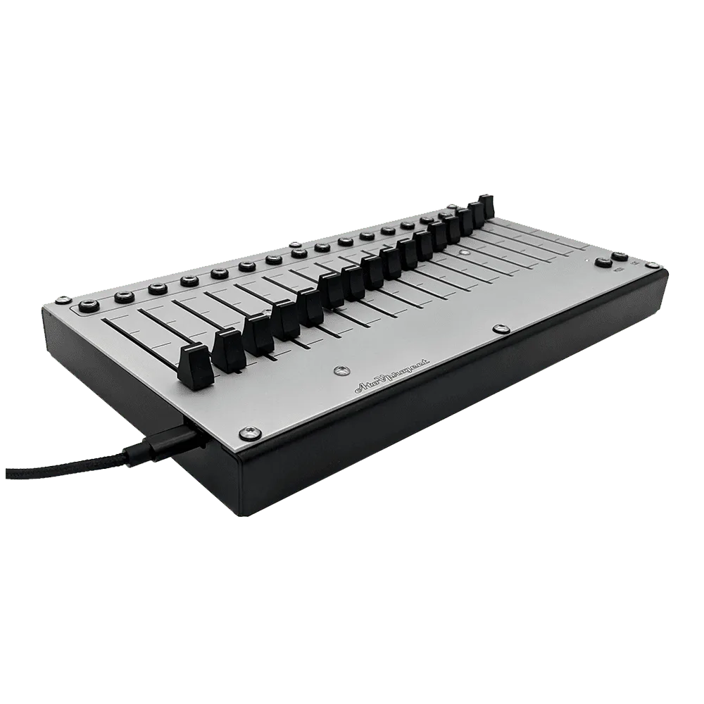 AtoV Project 16n Faderbank MIDI & CV Controller (Silver)