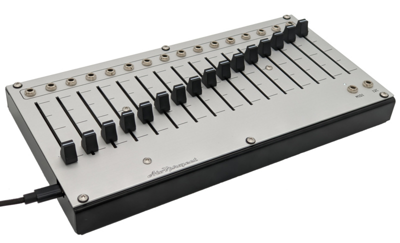 AtoV Project 16n Faderbank MIDI & CV Controller (Silver)