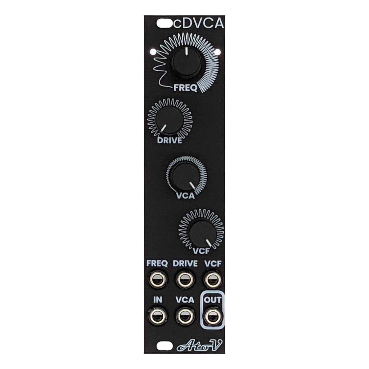 AtoV Project cDVCA Eurorack Waveshaper/VCA/VCF Module (Black)
