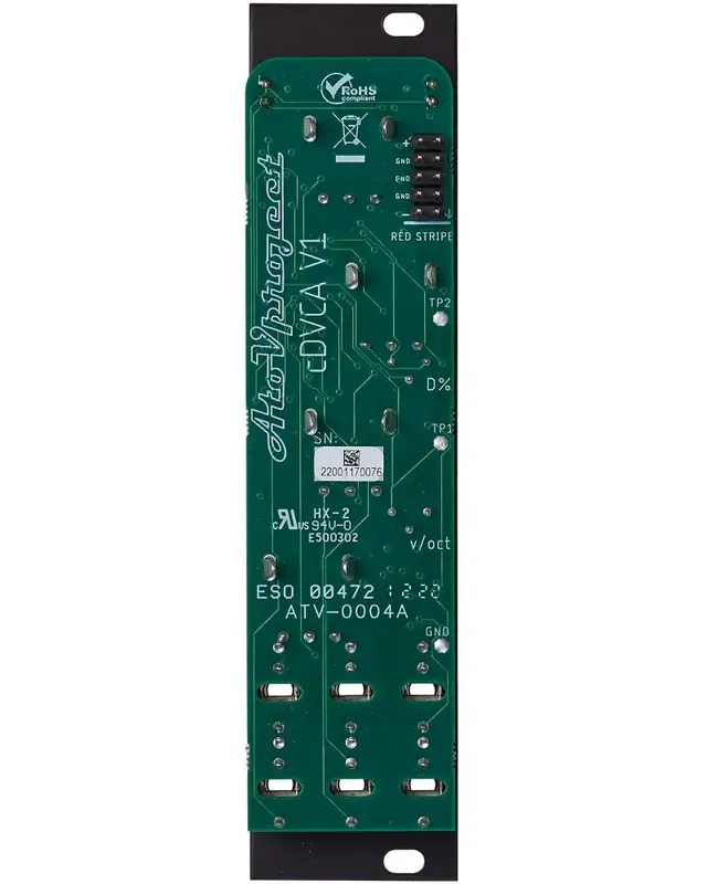 AtoV Project cDVCA Eurorack Waveshaper/VCA/VCF Module (Black)