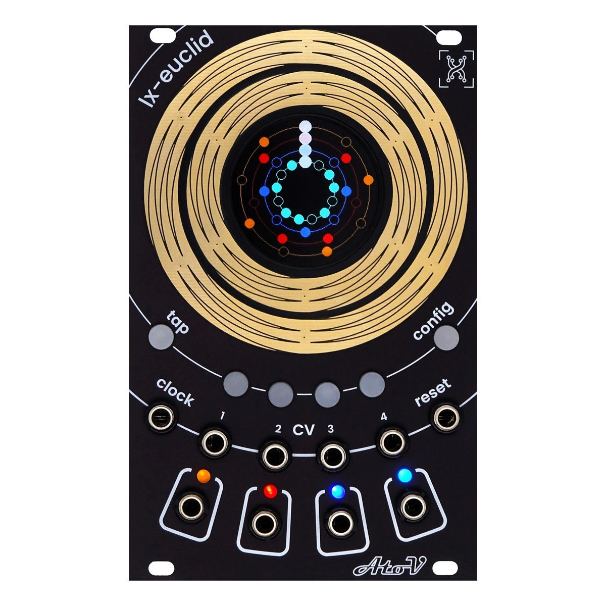 AtoV Project lx-euclid eurorack euclidean sequencer module
