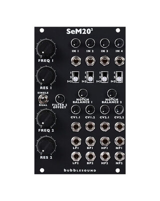 Bubblesound Dual SeM20 Eurorack Filter Module (Black)