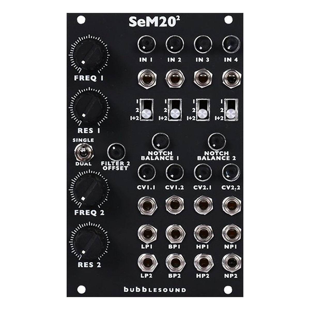 Bubblesound Dual SeM20 Eurorack Filter Module (Black)