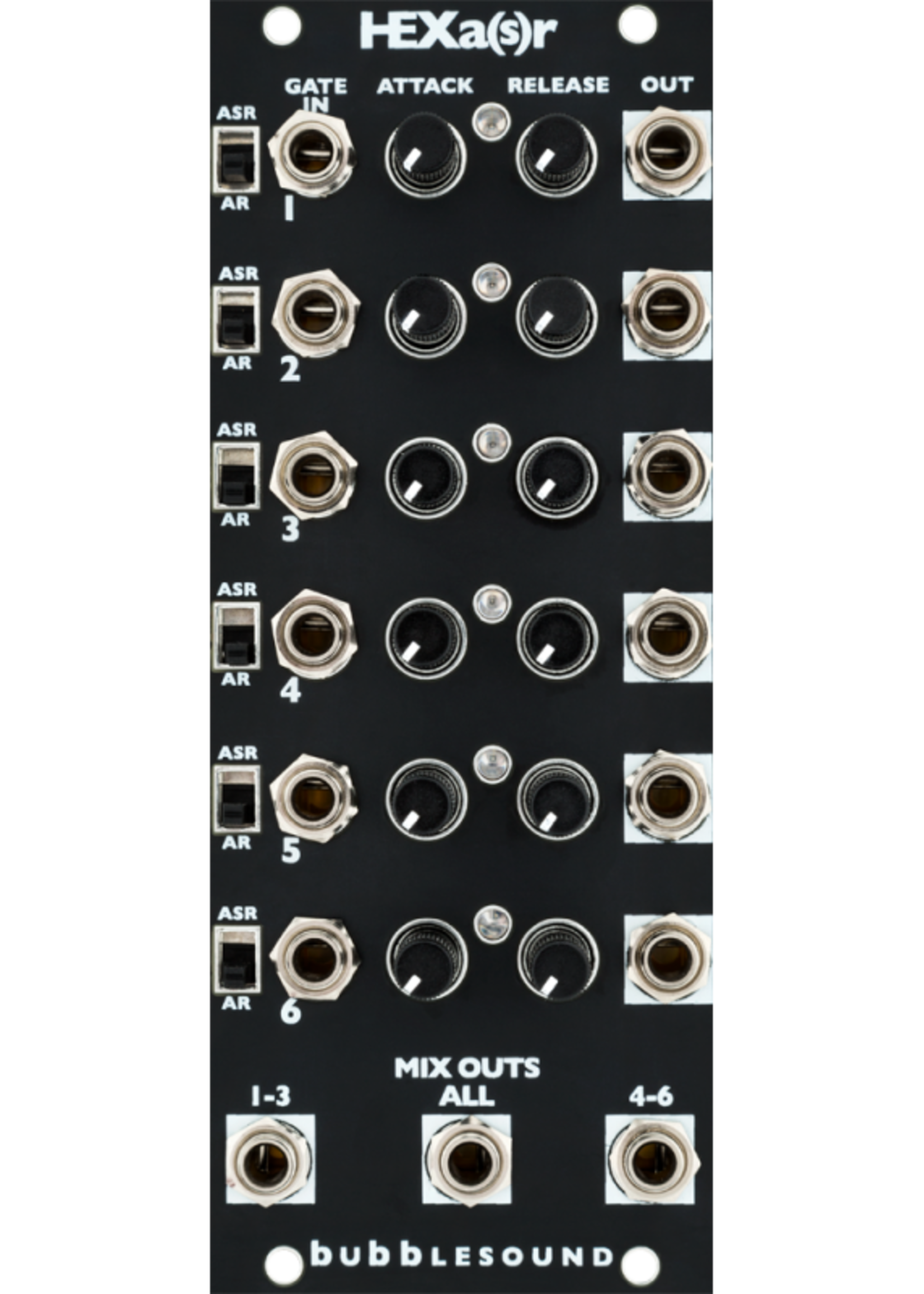 Bubblesound HEXar Eurorack 6 x Envelope Module (Black)