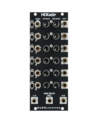 Bubblesound HEXar Eurorack 6 x Envelope Module (Black)