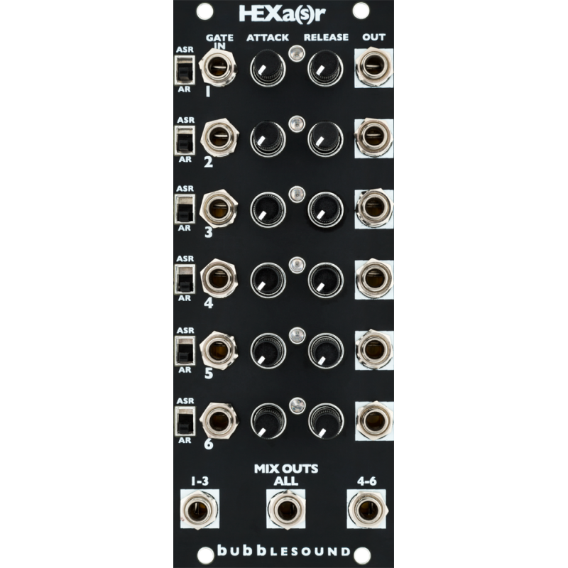 Bubblesound HEXar Eurorack 6 x Envelope Module (Black)