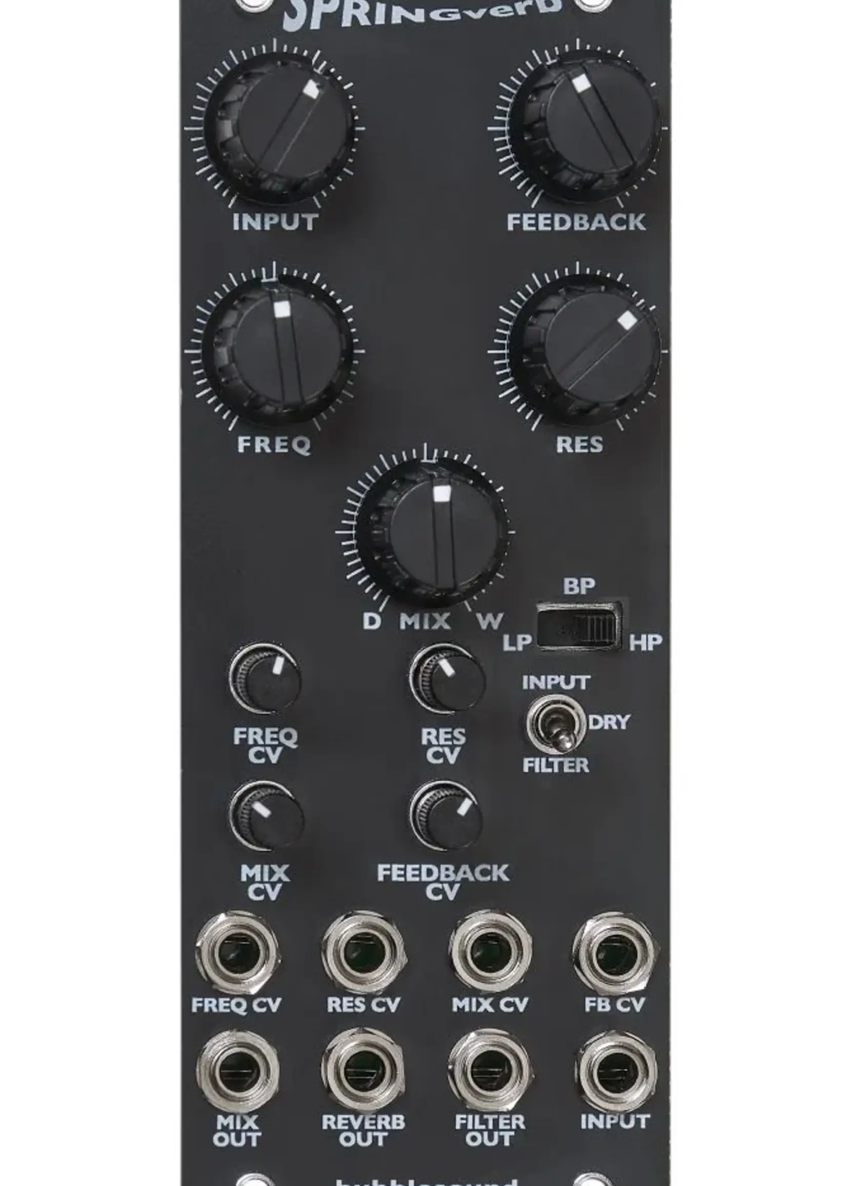 Bubblesound  Springverb Eurorack Reverb Module (Black)