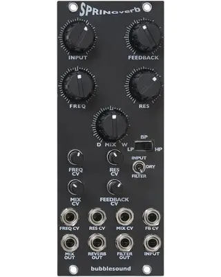 Bubblesound Springverb Eurorack Reverb Module (Black)
