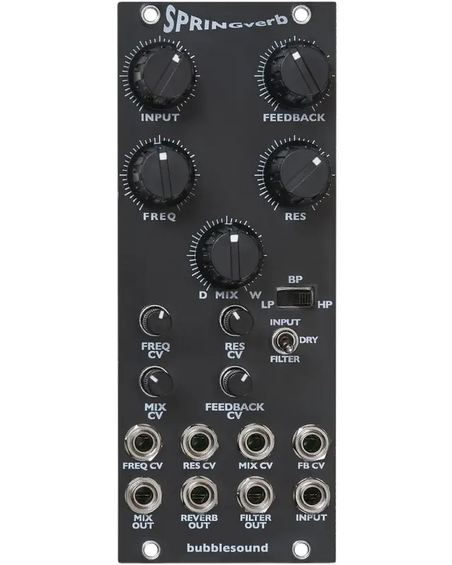 Bubblesound  Springverb Eurorack Reverb Module (Black)