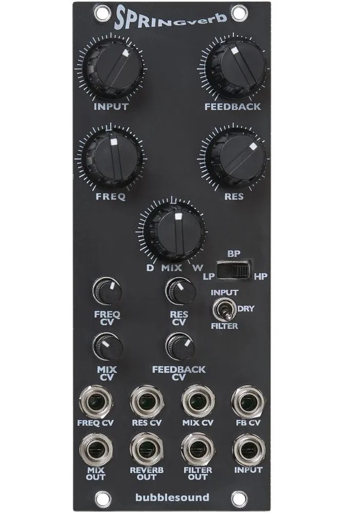 Bubblesound  Springverb Eurorack Reverb Module (Black)