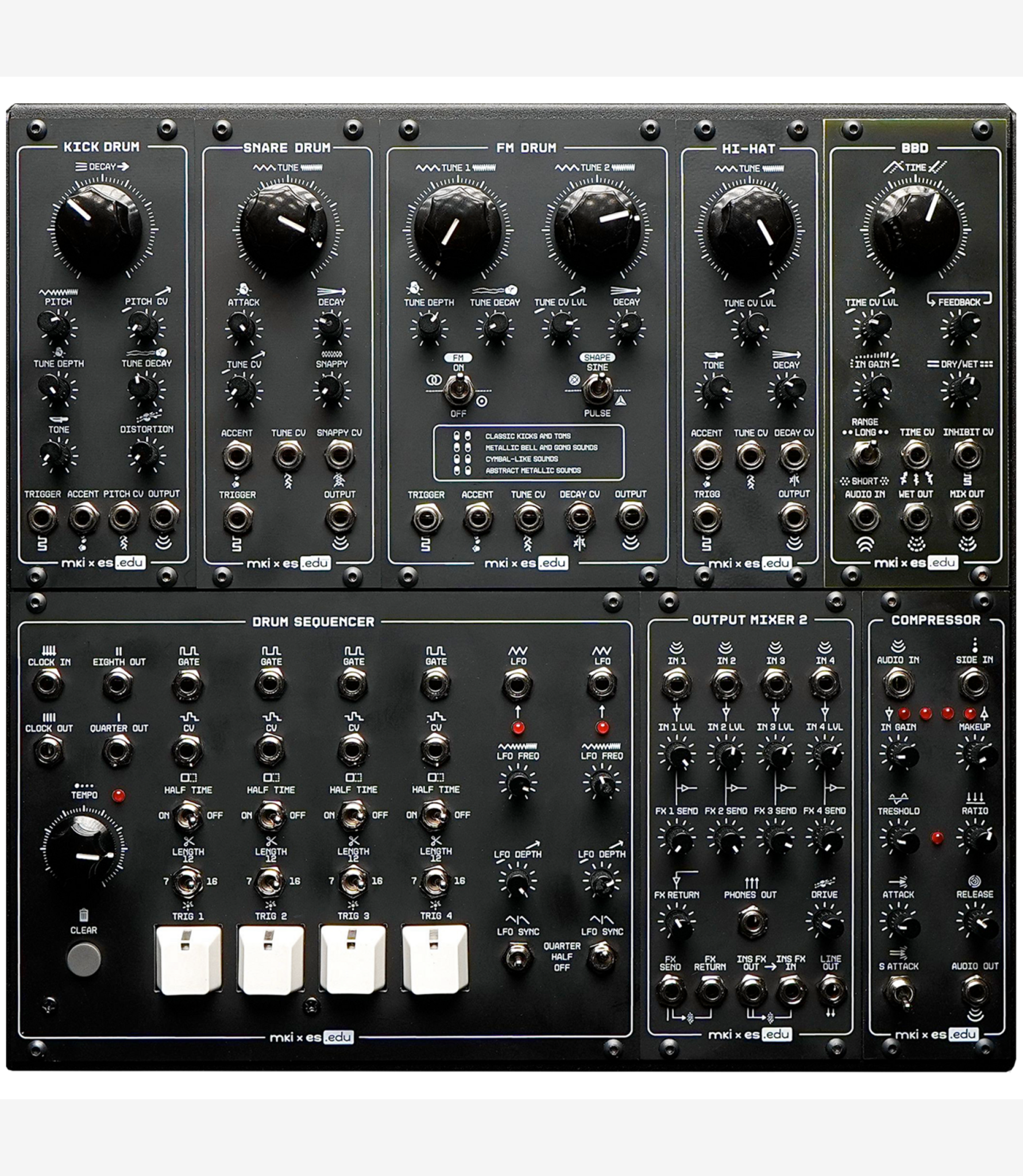 Erica Synths KONSTRUKT-8 // EDU DIY Drum System