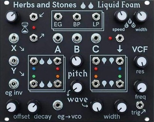 Herbs & Stones Liquid Foam Eurorack Synthesizer Module