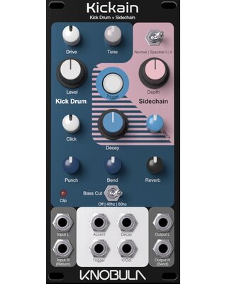 Knobula Kickain Eurorack Bass Drum Module (Mirror)
