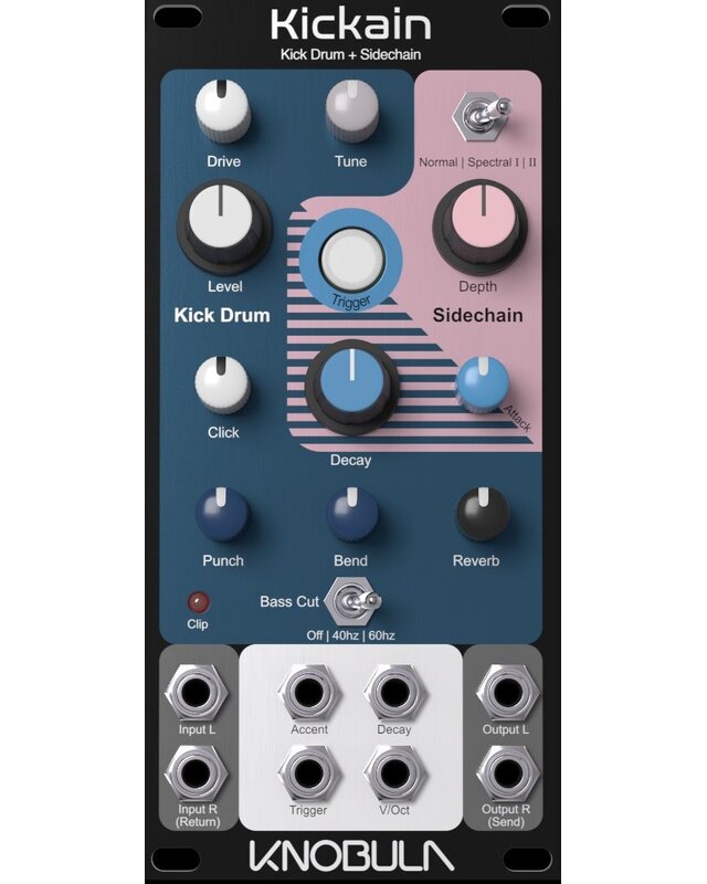 Knobula Kickain Eurorack Bass Drum Module (Mirror)