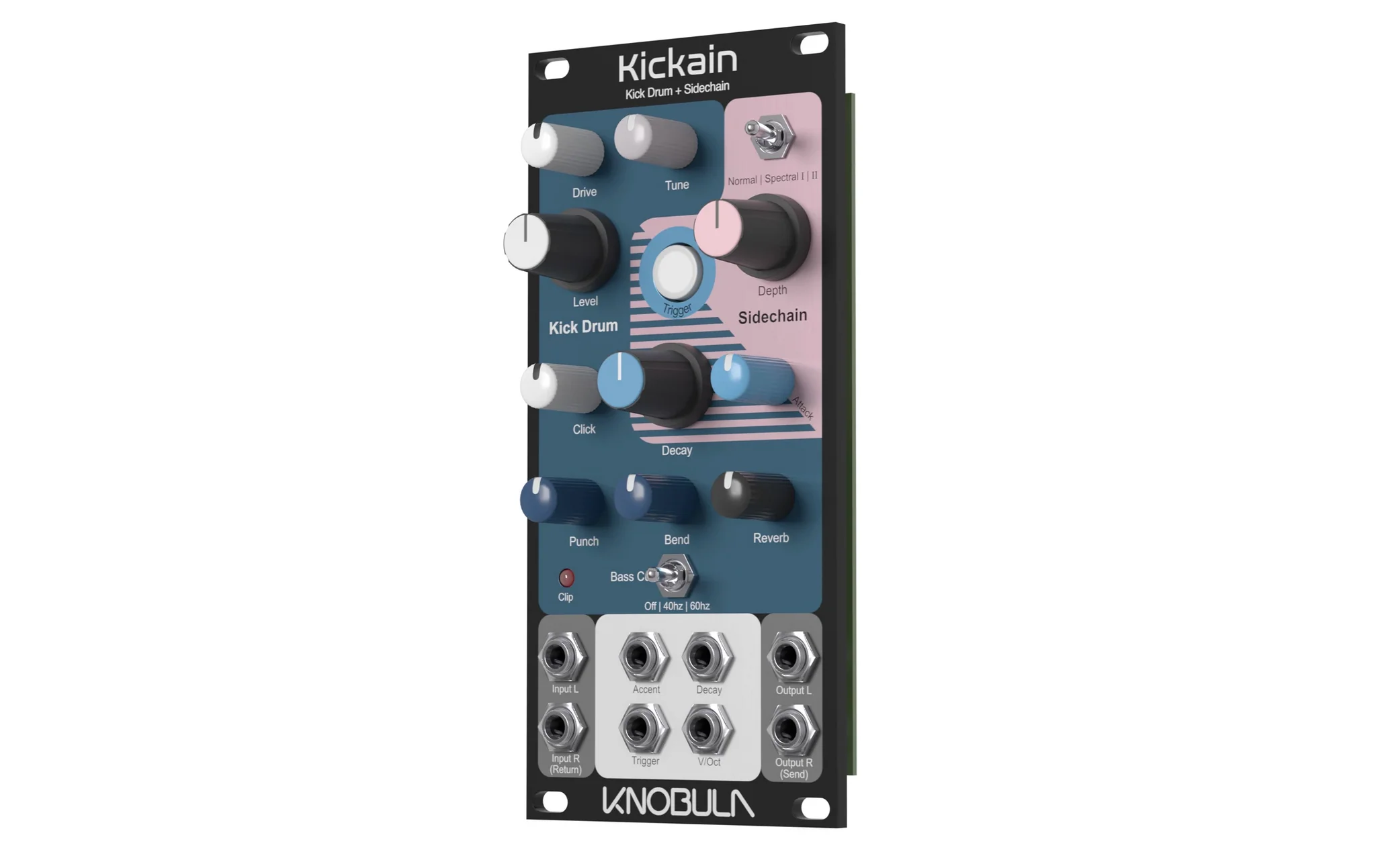 Knobula Kickain Eurorack Bass Drum Module (Mirror)