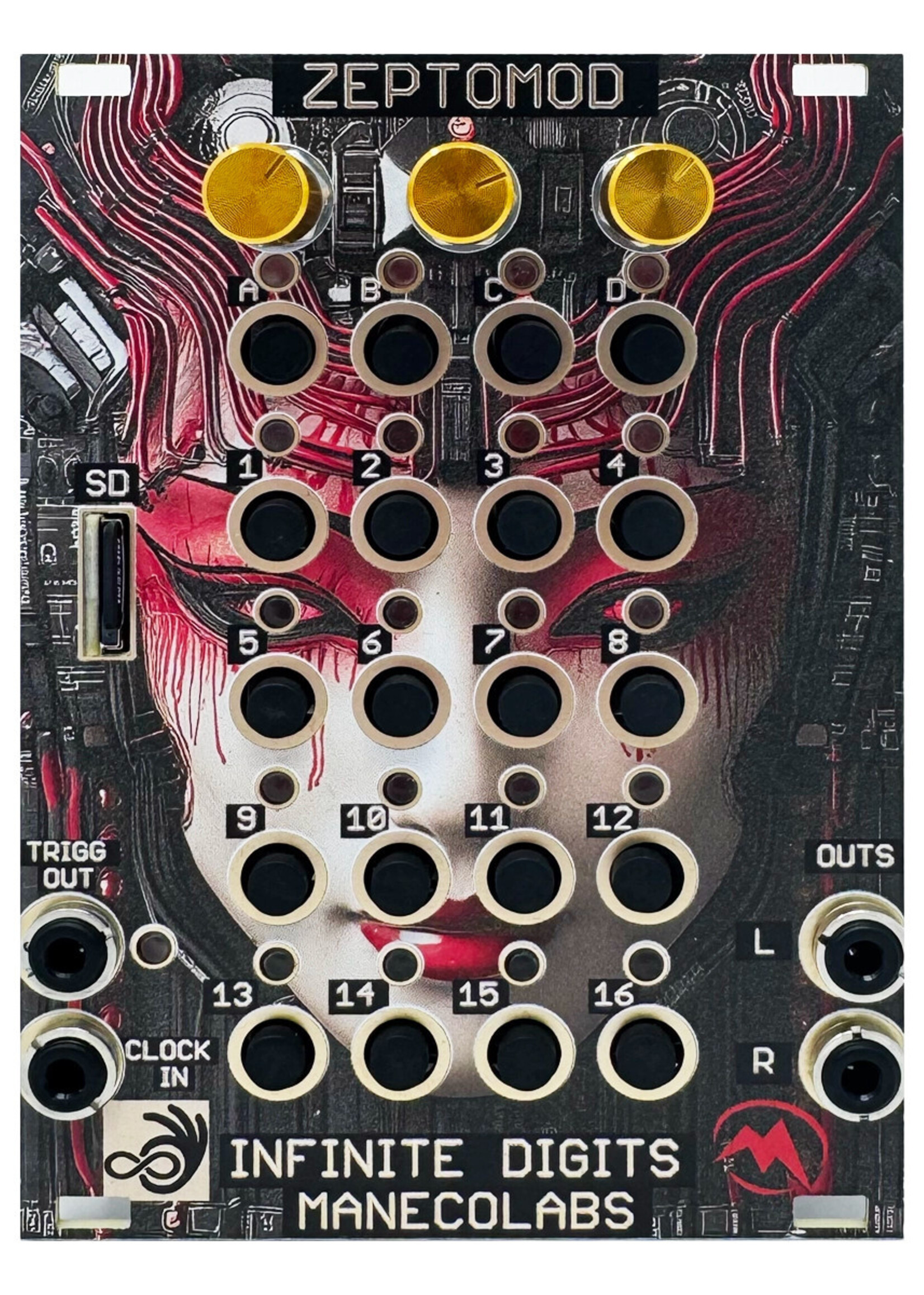 Maneco Zeptomod Eurorack Sample Player Module-COLOUR
