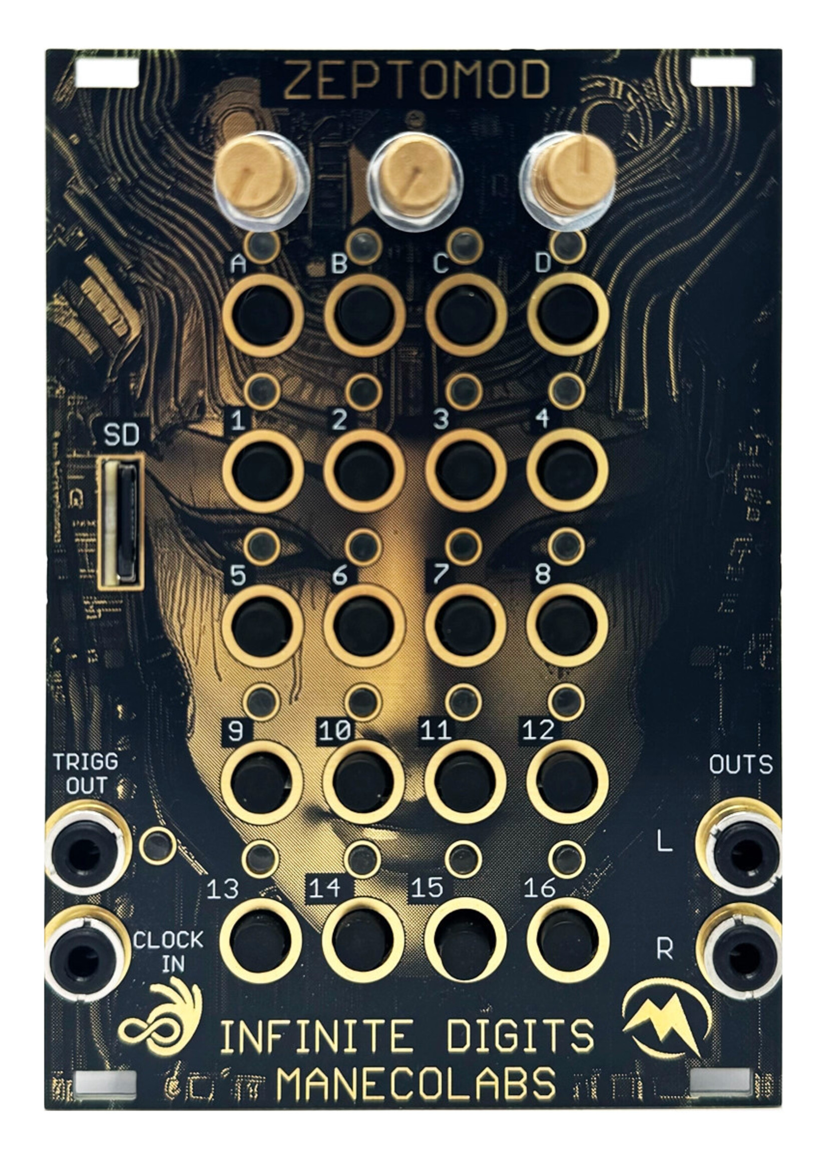 Maneco Zeptomod Eurorack Sample Player Module-GOLD