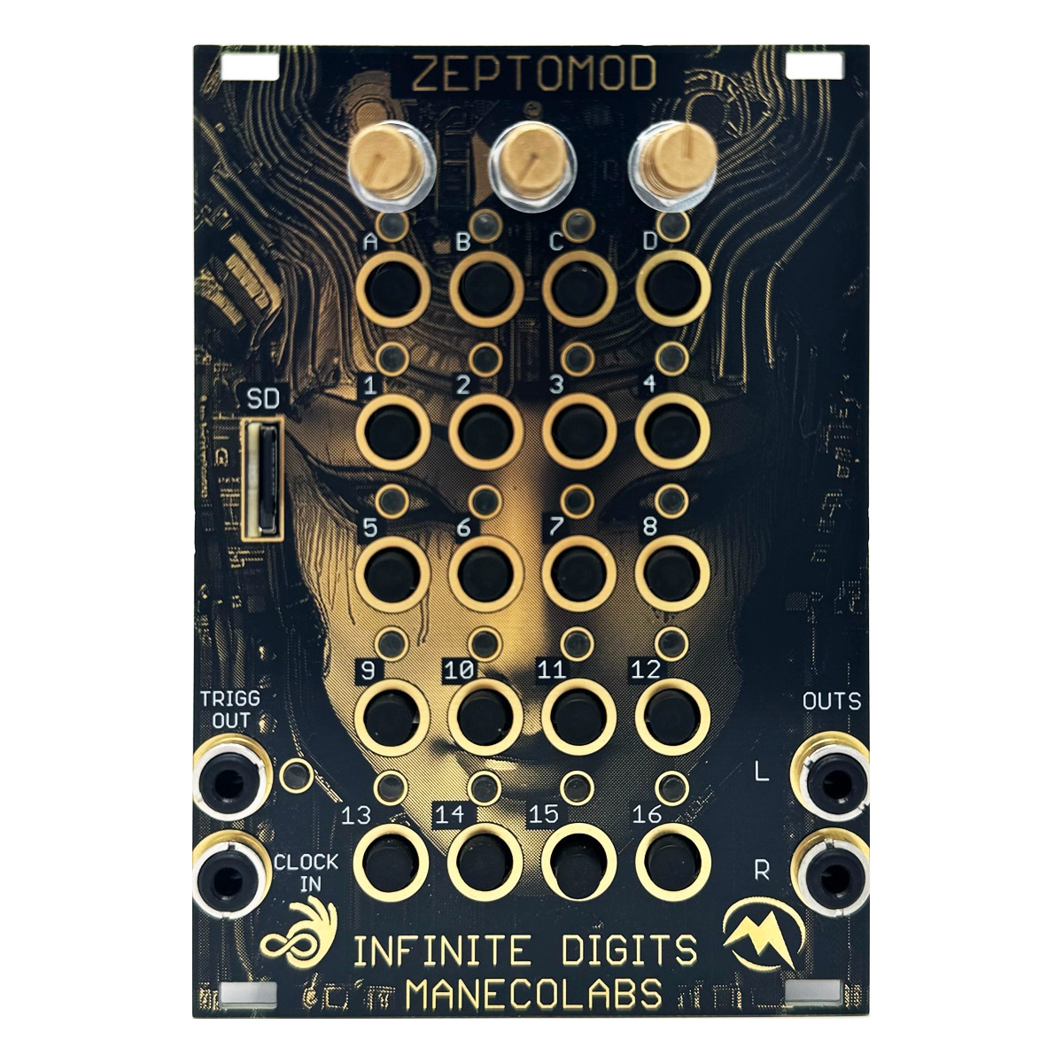 Maneco Zeptomod Eurorack Sample Player Module-GOLD