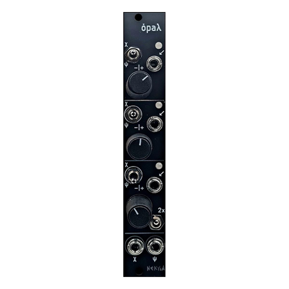 Nekyia Circuits Opal Eurorack Triple Switched Attenuverter Module