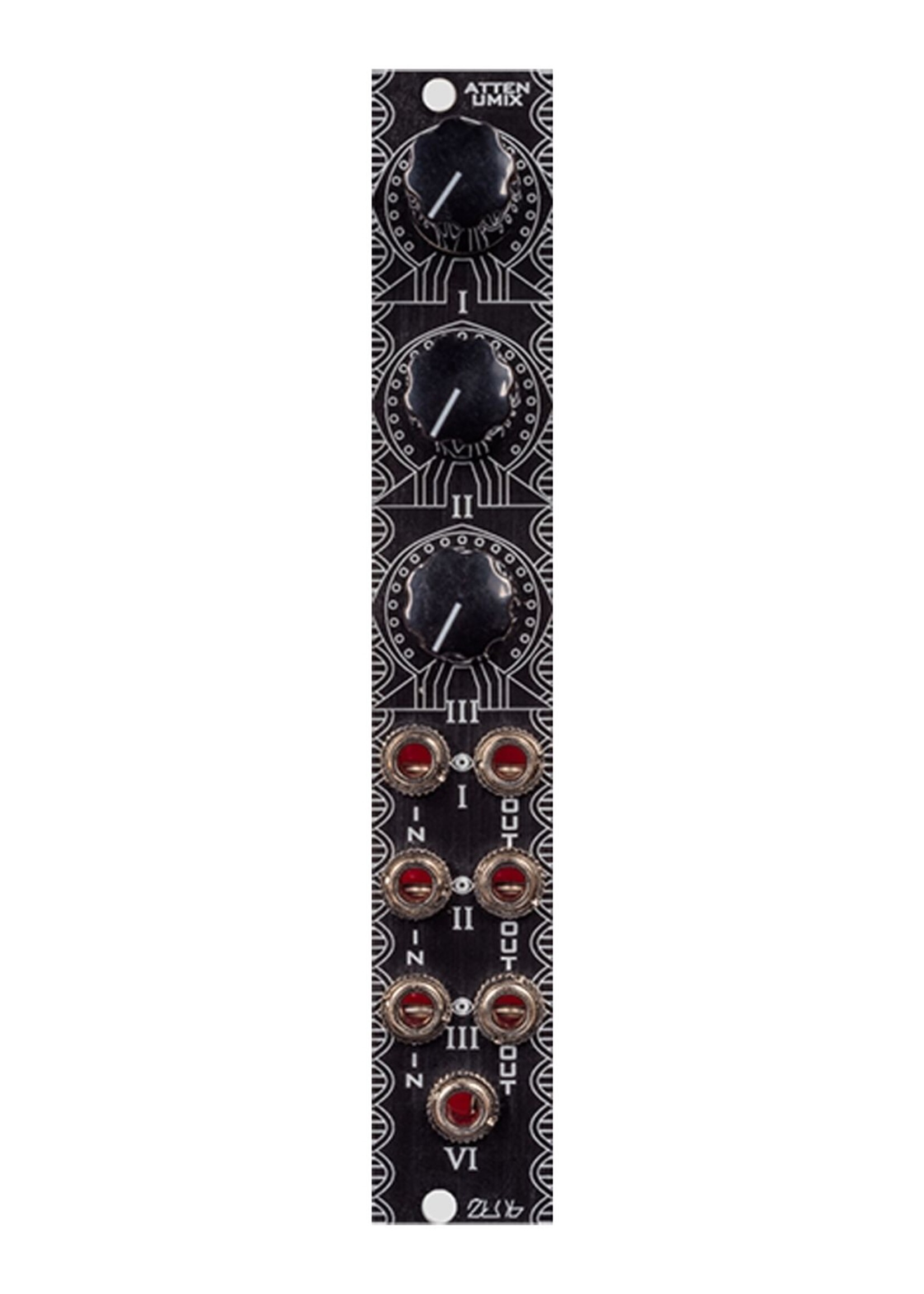 Zlob Modular Attenumixer Eurorack Triple Summed Attenuator Module